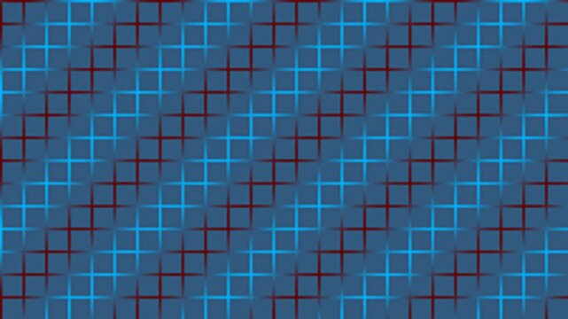 Abstract geometric pattern with blue and red intersecting lines creating a textured background effect.