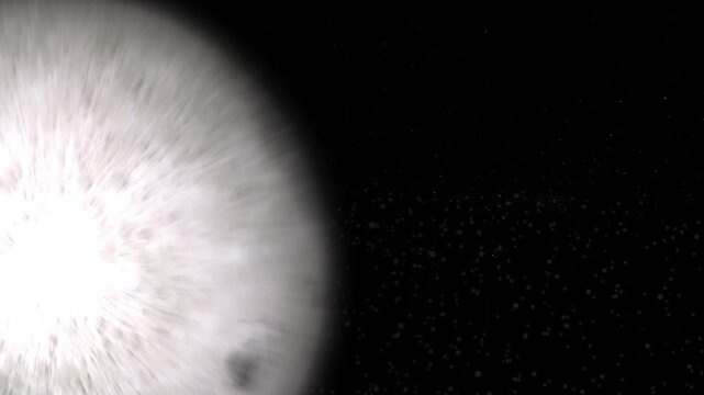Close-up of the moon surface with craters in deep space. Realistic close-up of the moon surface for astronomy documentaries. Serene close-up of the moon surface.