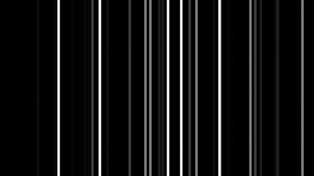 Abstract background of vertical black, white, and gray stripes of varying thickness and spacing.