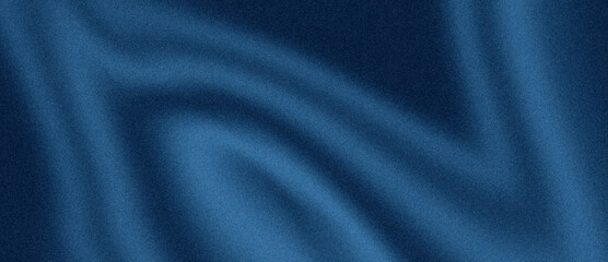 Fototapeta premium Abstract blue curved geometric background with soft glow and grain texture