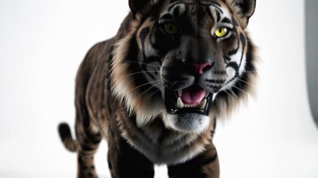 AI generated Brown tiger alone in image