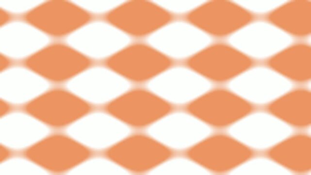 Abstract seamless pattern of blurred orange and white squares creating a diamond grid effect.