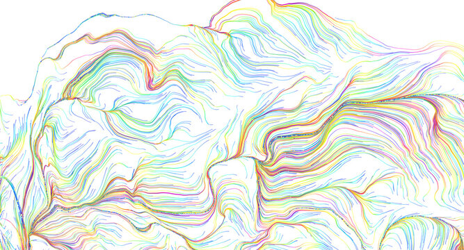 Vibrant abstract background with flowing colorful lines forming organic shapes