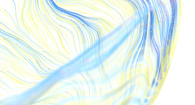 Abstract background with flowing lines and small particles for futuristic concept design.