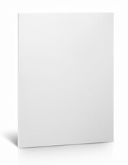 Fototapeta premium Blank white portrait canvas mockup on isolated background