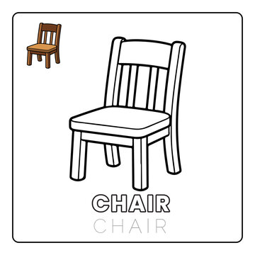 Chair House Items Coloring Pages for Kids