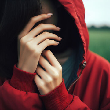 woman in red
