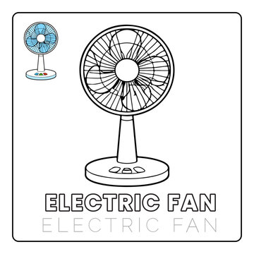 Electric Fan House Items Coloring Pages for Kids