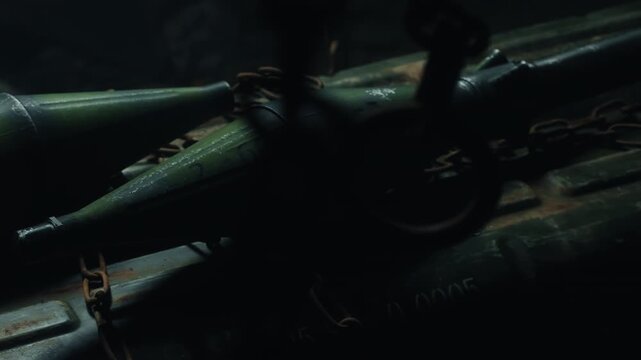 lateral tracking shot of bombshells from RPG