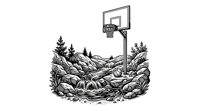 Outdoor Basketball Hoop Sports Equipment.