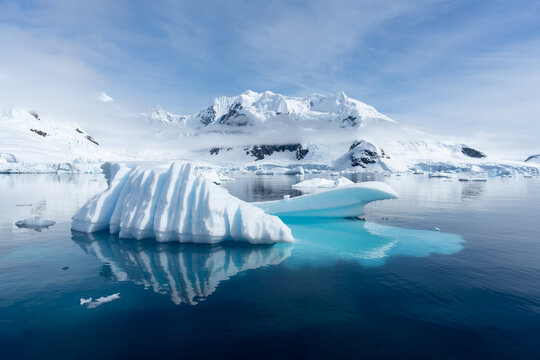 Ice landscape near Paradise Harbour, Antarctic Peninsula, Antarctica