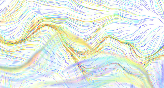 Vibrant abstract background with flowing lines and subtle particles