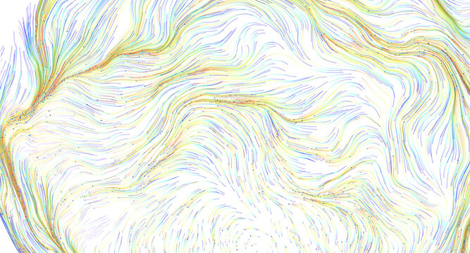 Intricate abstract colorful lines with a fluid motion, creating a mesmerizing wave pattern backgroun