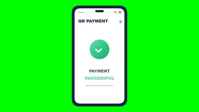 Digital Wallet QR Code Payment Transaction on Smartphone Screen