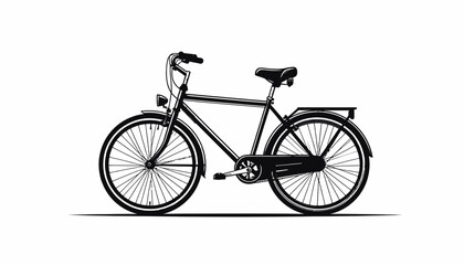 Fototapeta premium Bicycle with black seat and handlebars.
