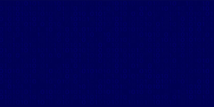 Seamless abstract digital background featuring rows of blue binary code zeros and ones. Ideal for data science, cyber security, programming, and hacking concepts.