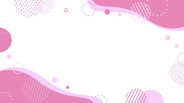 cute, pop-style frame background featuring waves and Memphis-style geometric shapes in pastel colors