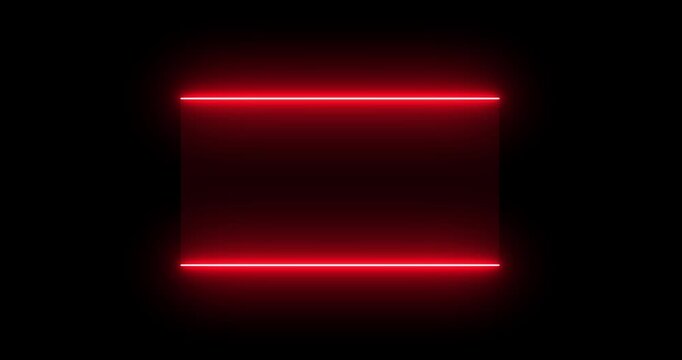Futuristic neon HUD callout frame for digital interface. Sci fi HUD lower third with copy space for broadcast titles. Neon UI screen for gaming and news us