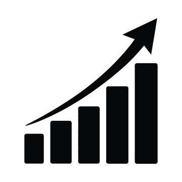 Business growth chart icon