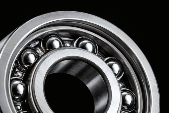 Macro Shot of High Precision Stainless Steel Industrial Ball Bearing Mechanism