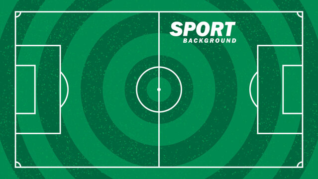 Green Soccer Pitch Background with Field Lines and Sport Theme