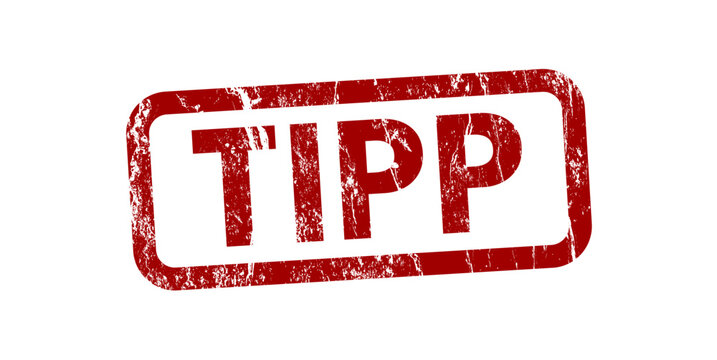 Tipp red grunge stamp