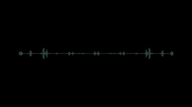 Minimal horizontal line audio spectrum visualizer with dynamic equalizer bars smoothly reacting to music and voice frequencies.