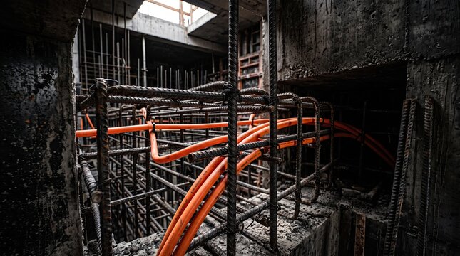 Utility Conduit Installation Through Reinforced Concrete Structure for Modern Commercial Building