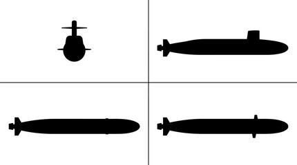 Ohio Class Ballistic Missile Submarine Navy Sub Silhouette © Khalilrajput