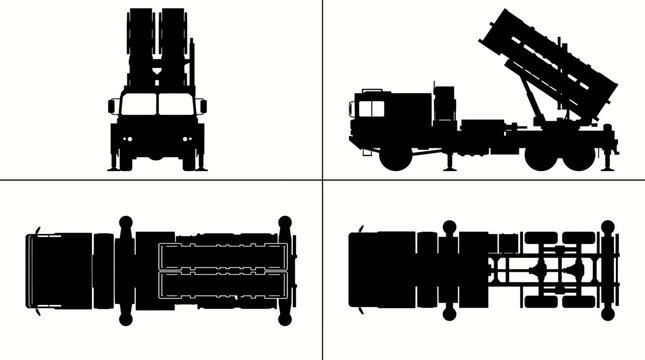 MIM-104 Patriot Surface to Air Missile Defense System Silhouette