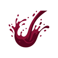Fototapeta premium Dynamic splash of red wine isolated on a white background