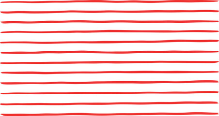 Red Hand Drawn Horizontal Lines Seamless Pattern Background © Chandrasiri