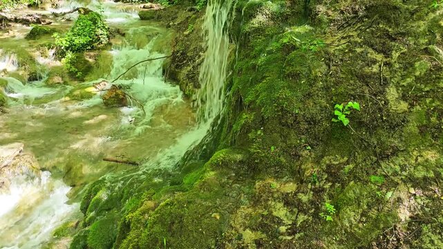 Bachkovo waterfalls cascade in Rhodopes Mountain, Plovdiv region, Bulgaria
