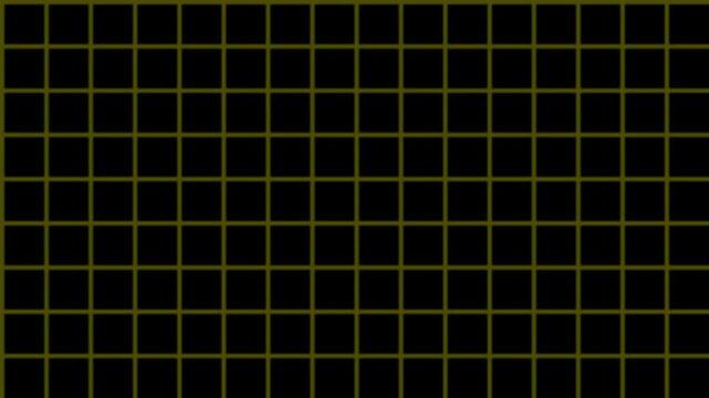A dark background with a yellow grid pattern, creating a sense of structure and order.