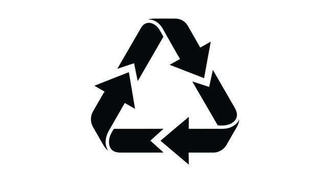 Recycle symbol promotes sustainability.