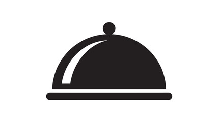 Fototapeta premium Cloche icon represents a food service tray cover used for high-end restaurant dining and professional catering presentations.