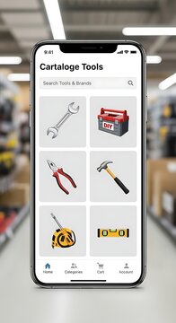 MobileAppShowingCartageToolsCollectionIcons.