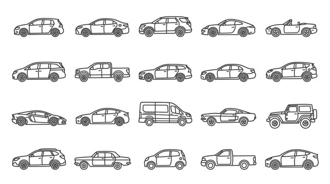 Collection of various car models.