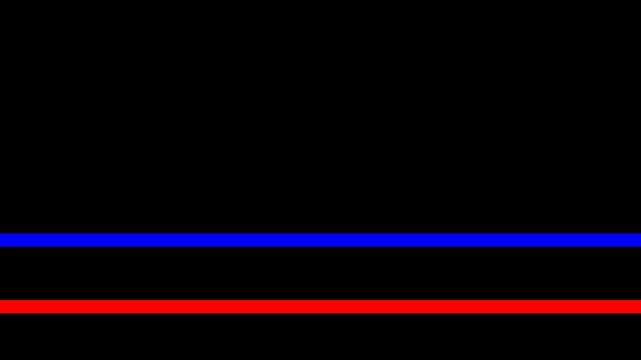 Thin blue and red lines on a black background, representing support and solidarity.