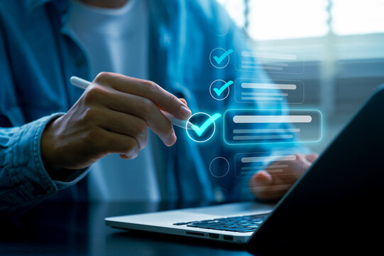 Checklist Approval Concept for Enterprise Workflow Automation, Digital Task Verification, Compliance Tracking, Productivity Software, and Business Process Management Efficiency Strategy