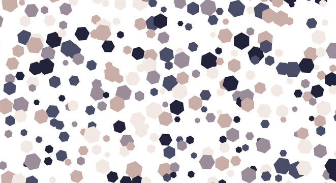 Geometric hexagonal tile pattern in soft muted color palette.
