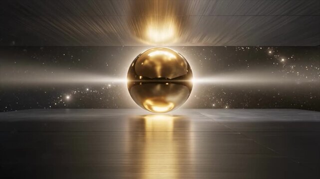 Two Symmetrical Polished Metallic Gold Sheets with Balanced Light Floating Core