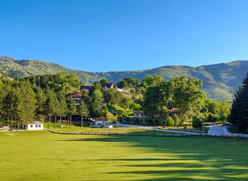 Mountain Village and Sports Field in Boga Albania