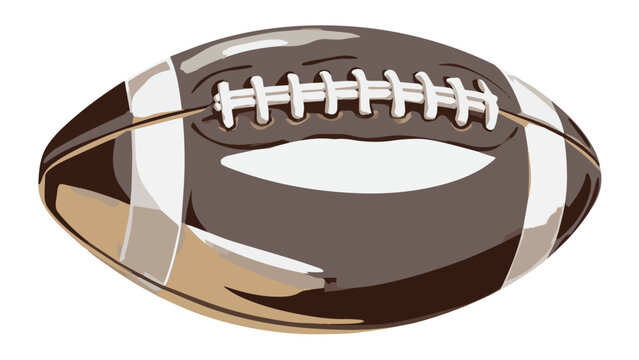 Close-up of American Football with Laces and Stripes.
