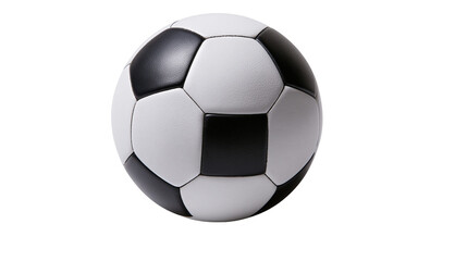 Fototapeta premium Classic black and white soccer ball with pentagonal and hexagonal panels