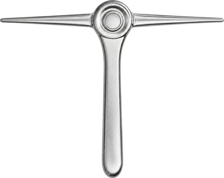 Metallic spreading pin tool isolated on transparent background