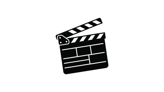 Black movie clapper board film.