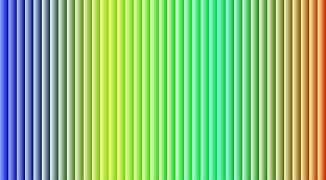 Vertical gradient stripes transitioning from blue and green to yellow and orange, creating a spectrum of parallel color bars