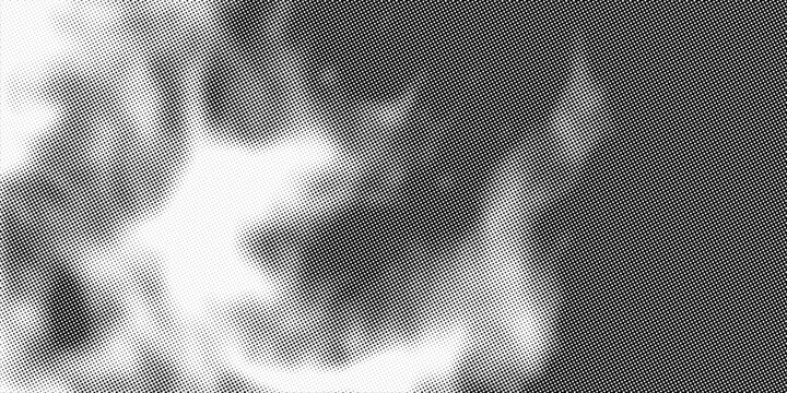 black fireworks background. halftone dots with white background.
