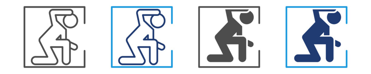 confined spaces multi purpose icon set © miftahul